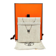 Hermes Mini H Pop Necklace Black Silver